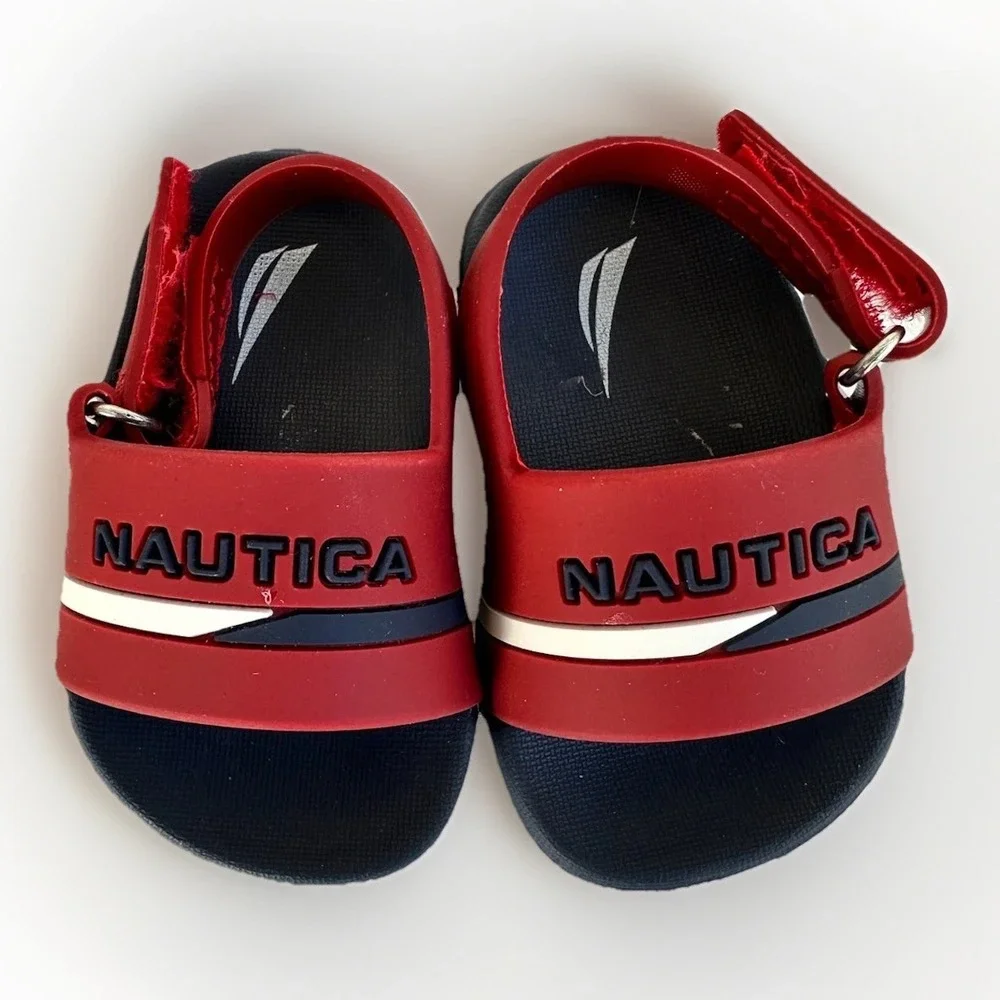 Nautica Sandals Toddler Size 1 Red Slingback‎ Closure Round Toe Outdoor